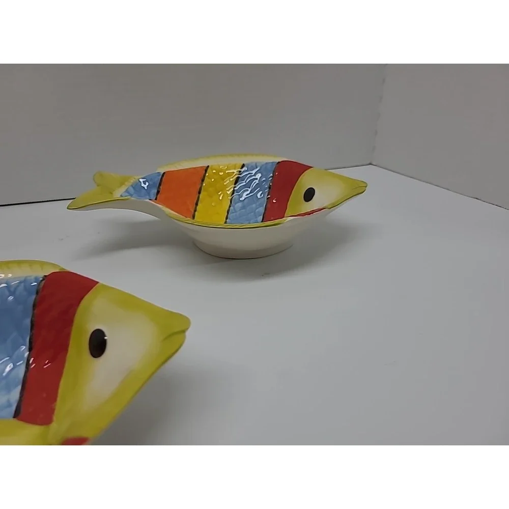(2) Pier 1 Imports Fish Bowl Dish 7